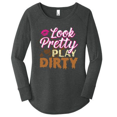 Look Pretty Play Dirty Mud Run Outfit For Mud Run Team Women's Perfect Tri Tunic Long Sleeve Shirt