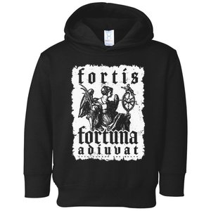 Latin Philosophy Quote Luck Bravery Fortis Fortuna Adiuvat Toddler Hoodie