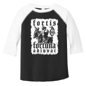 Latin Philosophy Quote Luck Bravery Fortis Fortuna Adiuvat Toddler Fine Jersey T-Shirt