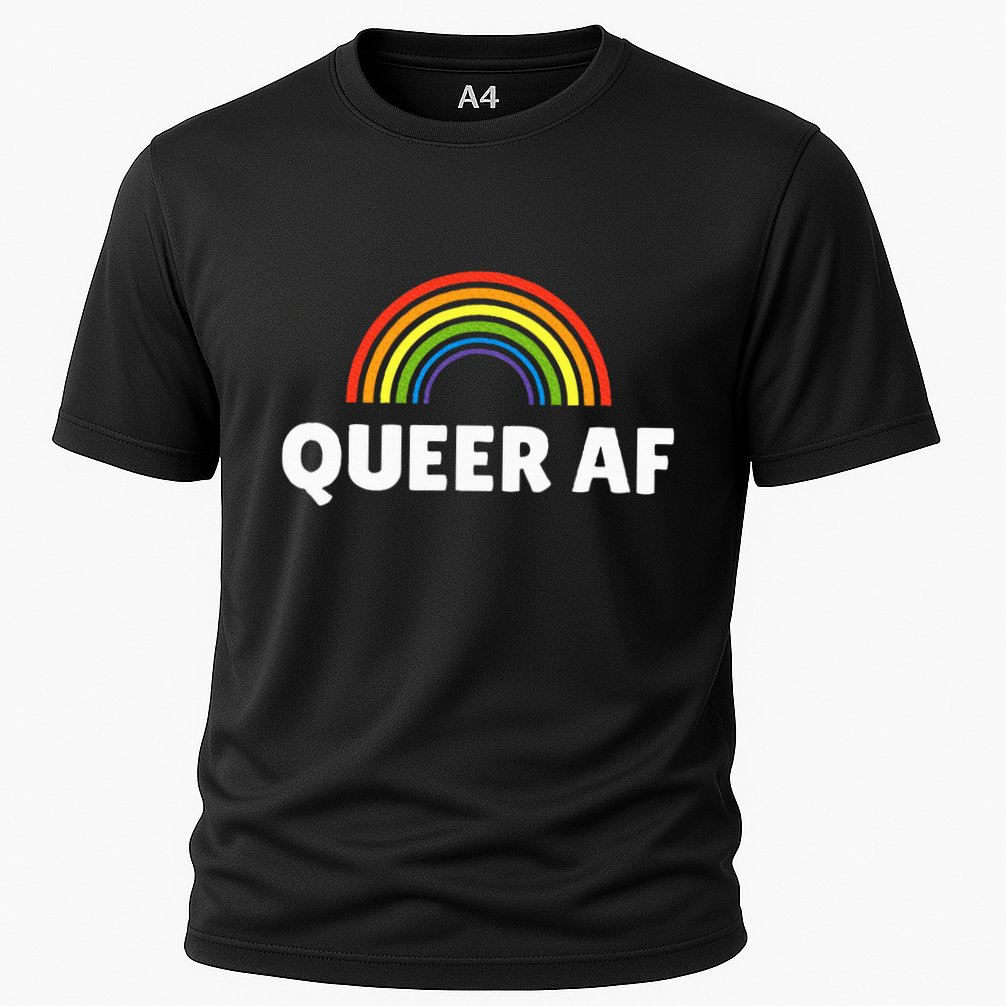 Lgbt Pride Queer Af Cooling Performance Crew T-Shirt