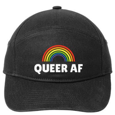 Lgbt Pride Queer Af 7-Panel Snapback Hat