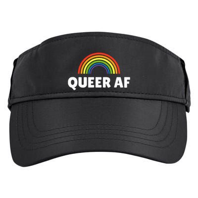 Lgbt Pride Queer Af Adult Drive Performance Visor