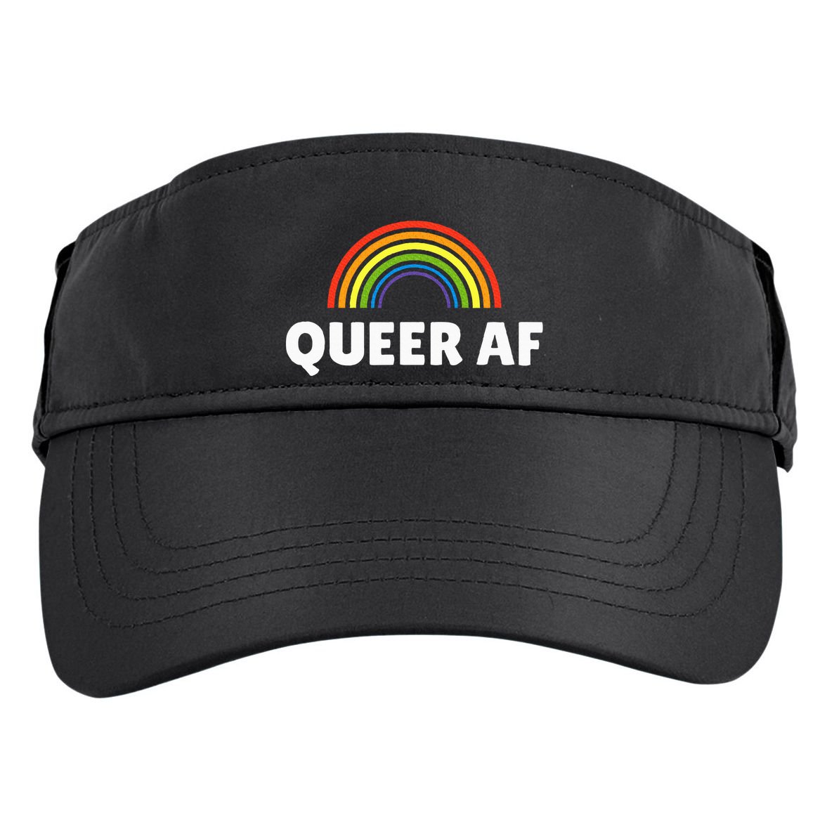 Lgbt Pride Queer Af Adult Drive Performance Visor