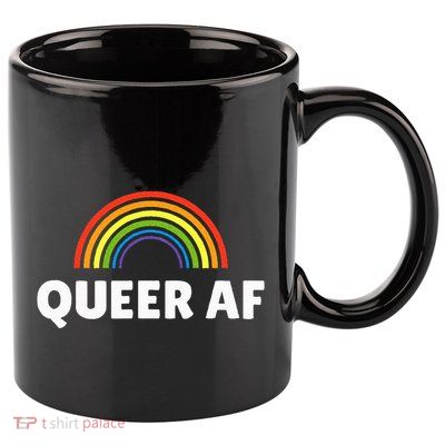 Lgbt Pride Queer Af 11oz C Handle Ceramic Mug