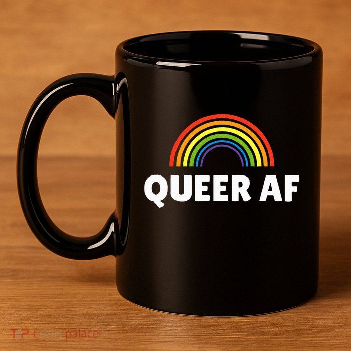 Lgbt Pride Queer Af 11oz C Handle Ceramic Mug