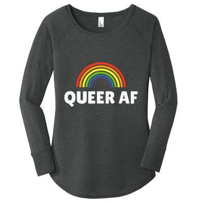 Lgbt Pride Queer Af Women's Perfect Tri Tunic Long Sleeve Shirt