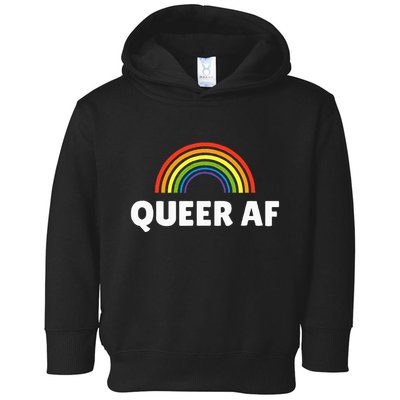 Lgbt Pride Queer Af Toddler Hoodie