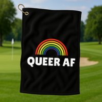 Lgbt Pride Queer Af Golf Towel