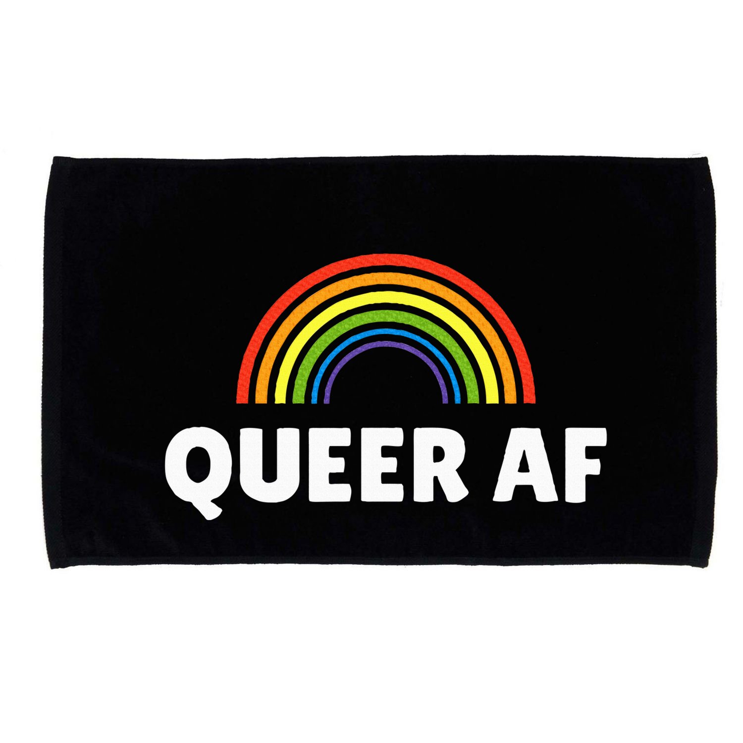Lgbt Pride Queer Af Microfiber Hand Towel