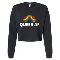 Lgbt Pride Queer Af Cropped Pullover Crew