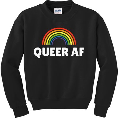 Lgbt Pride Queer Af Kids Sweatshirt