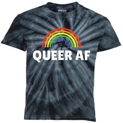 Lgbt Pride Queer Af Kids Tie-Dye T-Shirt