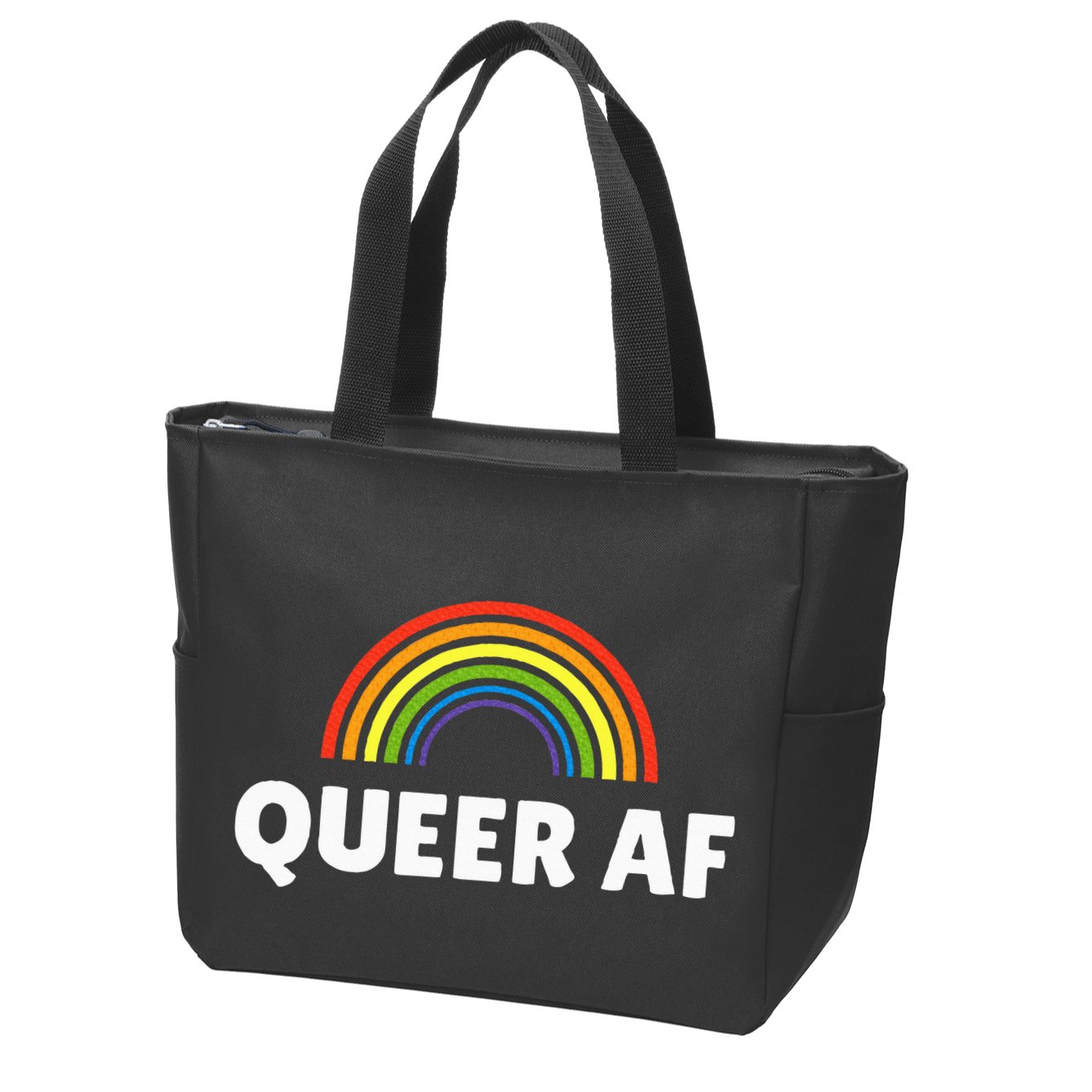 Lgbt Pride Queer Af Zip Tote Bag