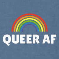 Lgbt Pride Queer Af Garment-Dyed Sweatshirt