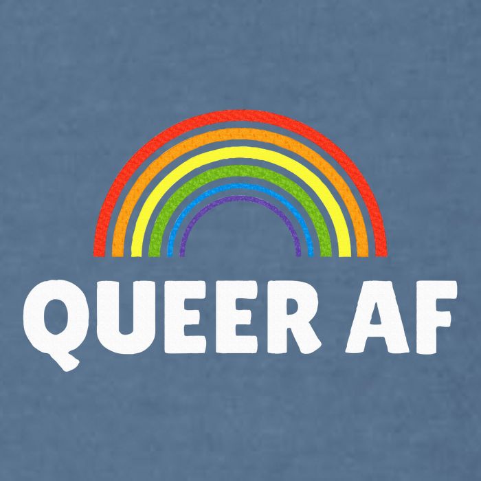 Lgbt Pride Queer Af Garment-Dyed Sweatshirt