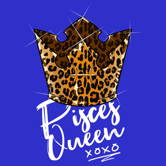 Leopard Pisces Queen Zodiac Sign With Leopard Pattern Crown Gift Button