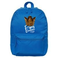 Leopard Pisces Queen Zodiac Sign With Leopard Pattern Crown Gift 16 in Basic Backpack