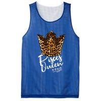 Leopard Pisces Queen Zodiac Sign With Leopard Pattern Crown Gift Mesh Reversible Basketball Jersey Tank