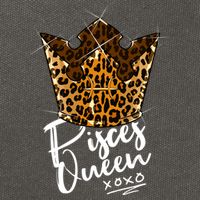 Leopard Pisces Queen Zodiac Sign With Leopard Pattern Crown Gift Cotton Canvas Backpack