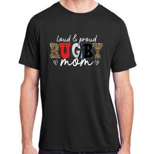 Loud Proud Rugby Mom Leopard Mama Mommy Mothers Day Gift Adult ChromaSoft Performance T-Shirt