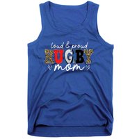 Loud Proud Rugby Mom Leopard Mama Mommy Mothers Day Gift Tank Top