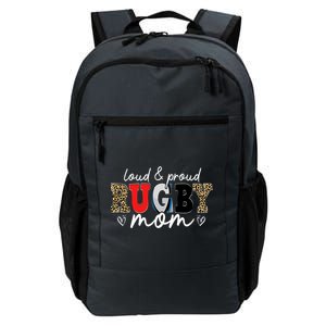 Loud Proud Rugby Mom Leopard Mama Mommy Mothers Day Gift Daily Commute Backpack