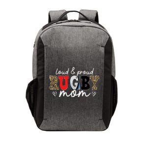 Loud Proud Rugby Mom Leopard Mama Mommy Mothers Day Gift Vector Backpack