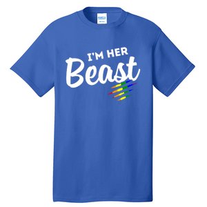 Lgbt Pride Rainbow Couples For Lesbians I'm Her Beast Beauty Gift Tall T-Shirt