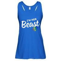 Lgbt Pride Rainbow Couples For Lesbians I'm Her Beast Beauty Gift Ladies Essential Flowy Tank