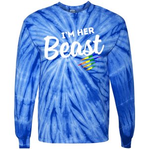 Lgbt Pride Rainbow Couples For Lesbians I'm Her Beast Beauty Gift Tie-Dye Long Sleeve Shirt