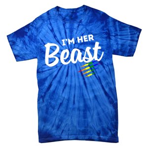 Lgbt Pride Rainbow Couples For Lesbians I'm Her Beast Beauty Gift Tie-Dye T-Shirt