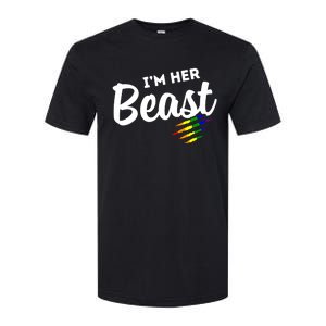 Lgbt Pride Rainbow Couples For Lesbians I'm Her Beast Beauty Gift Softstyle CVC T-Shirt