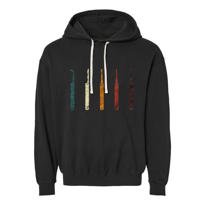 Lock Picker Retro Locksmith Lock Picking Locksmithing Garment-Dyed Fleece Hoodie