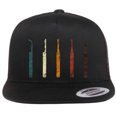 Lock Picker Retro Locksmith Lock Picking Locksmithing Flatbill Hat