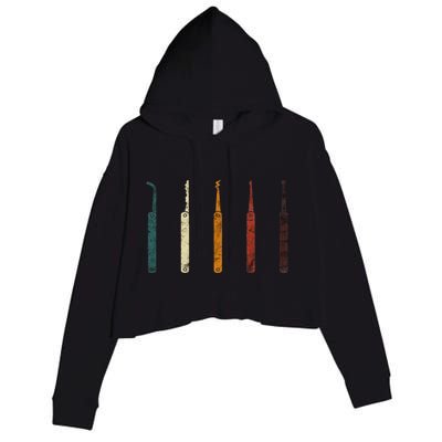 Lock Picker Retro Locksmith Lock Picking Locksmithing Crop Fleece Hoodie