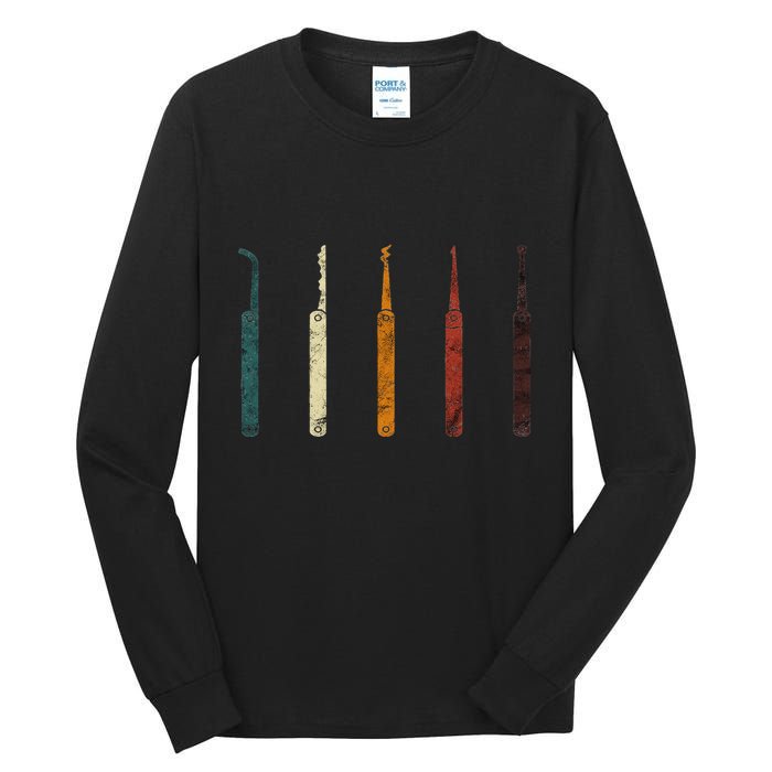 Lock Picker Retro Locksmith Lock Picking Locksmithing Tall Long Sleeve T-Shirt