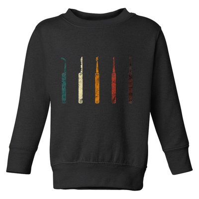 Lock Picker Retro Locksmith Lock Picking Locksmithing Toddler Sweatshirt