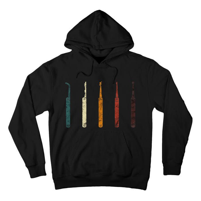 Lock Picker Retro Locksmith Lock Picking Locksmithing Tall Hoodie