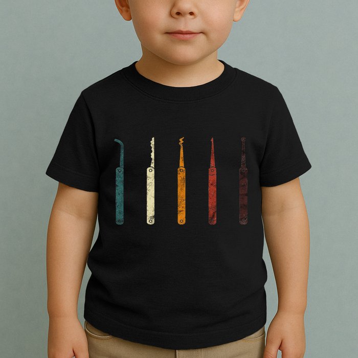 Lock Picker Retro Locksmith Lock Picking Locksmithing Toddler T-Shirt