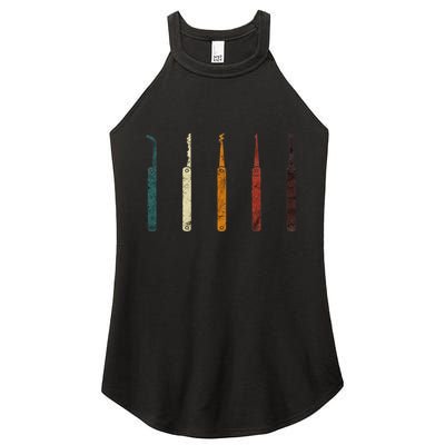 Lock Picker Retro Locksmith Lock Picking Locksmithing Women's Perfect Tri Rocker Tank