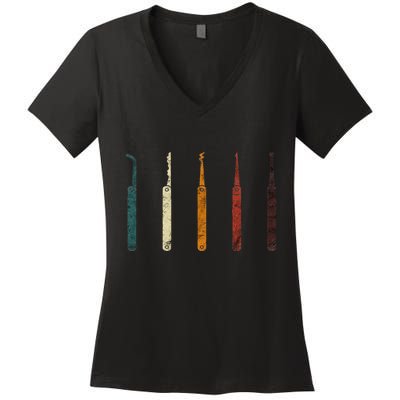 Lock Picker Retro Locksmith Lock Picking Locksmithing Women's V-Neck T-Shirt