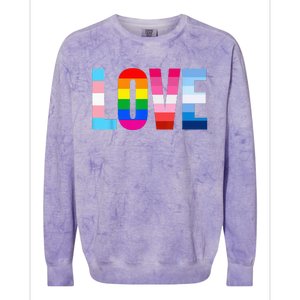 LGBT Pride Rainbow Love LGBTQ Pride Colorblast Crewneck Sweatshirt