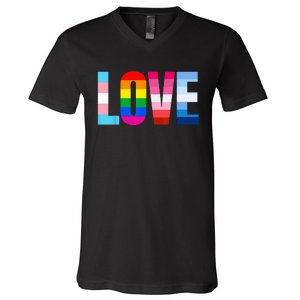 LGBT Pride Rainbow Love LGBTQ Pride V-Neck T-Shirt