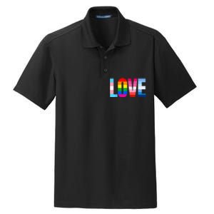 LGBT Pride Rainbow Love LGBTQ Pride Dry Zone Grid Polo