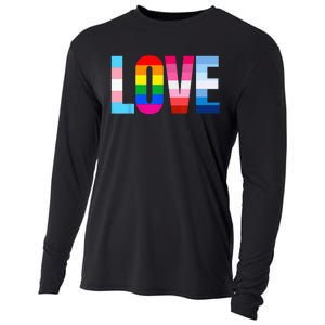 LGBT Pride Rainbow Love LGBTQ Pride Cooling Performance Long Sleeve Crew