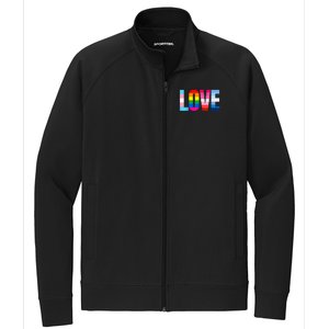 LGBT Pride Rainbow Love LGBTQ Pride Stretch Full-Zip Cadet Jacket