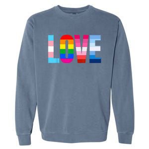 LGBT Pride Rainbow Love LGBTQ Pride Garment-Dyed Sweatshirt