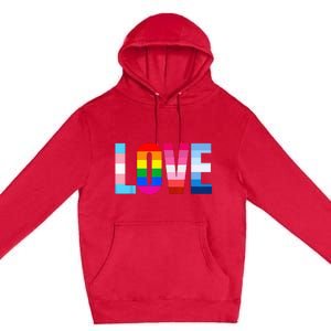 LGBT Pride Rainbow Love LGBTQ Pride Premium Pullover Hoodie