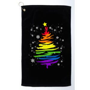 Lgbtgiftq Pride Rainbow Flag Gay Christmas Tree Xgiftmas Gift Platinum Collection Golf Towel