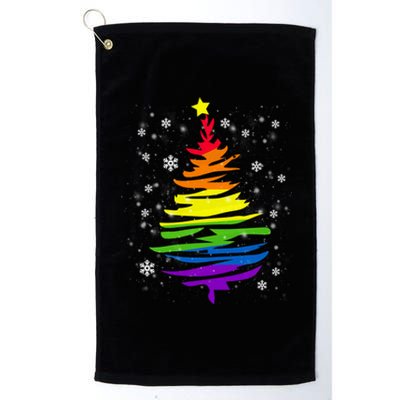 Lgbtgiftq Pride Rainbow Flag Gay Christmas Tree Xgiftmas Gift Platinum Collection Golf Towel